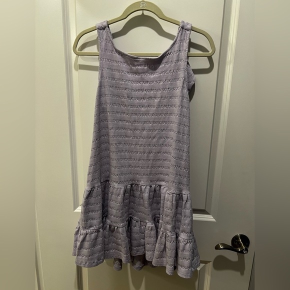 Anthropologie Women’s Flounced Open Back Lavender Mini Dress Size Small - Picture 11 of 13